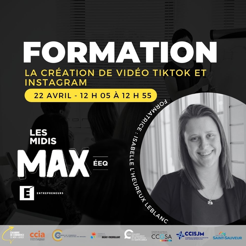 Les Midis Max - ÉEQ « La création de vidéo TikTok et Instagram »