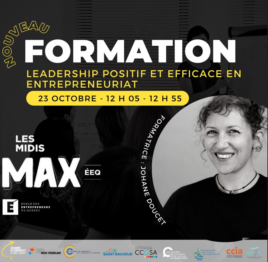 Les Midis Max - ÉEQ « Leadership positif et efficace en entrepreneuriat »